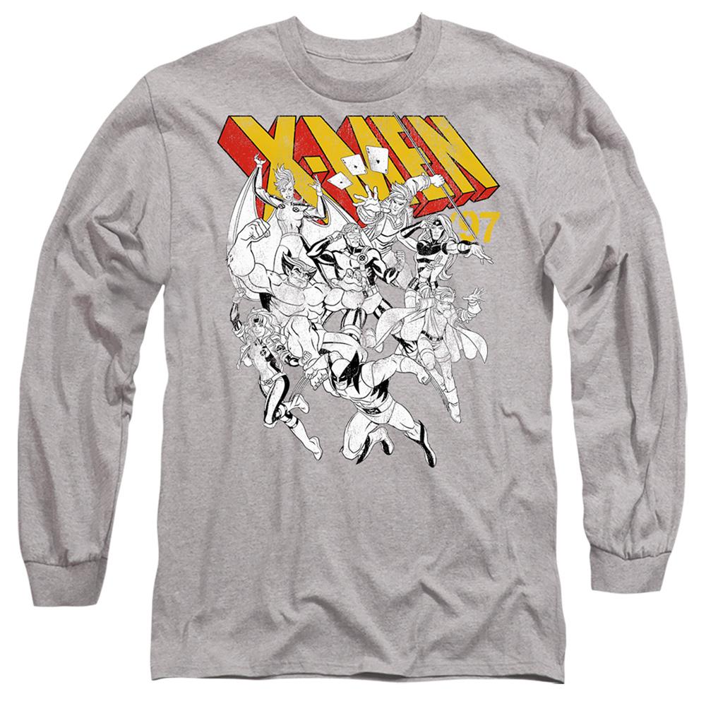 Sport Heather - Front - Marvel Unisex Adult X-Men Retro Team T-Shirt