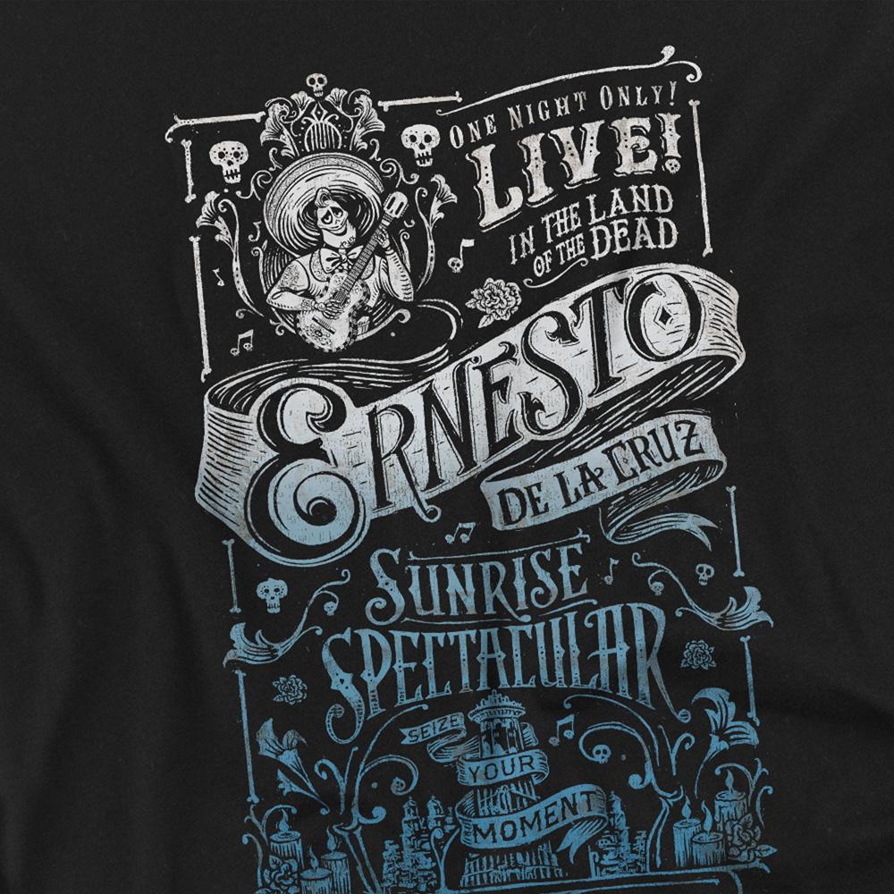 Black - Side - Coco Unisex Adult Sunrise Spectacular Ernesto T-Shirt