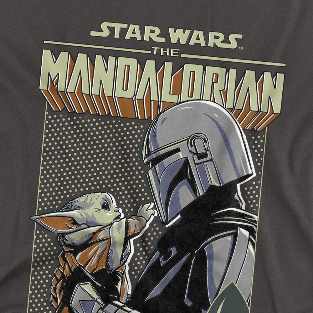 Charcoal - Side - Star Wars: The Mandalorian Unisex Adult Legend Continues Grogu T-Shirt