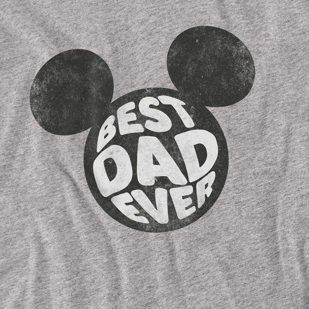 Sport Heather - Side - Disney Unisex Adult Best Dad Ever Mickey Mouse T-Shirt