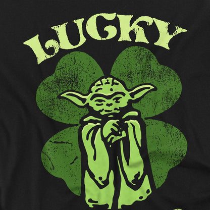 Black - Side - Star Wars Unisex Adult Lucky Yoda St Patricks Day T-Shirt