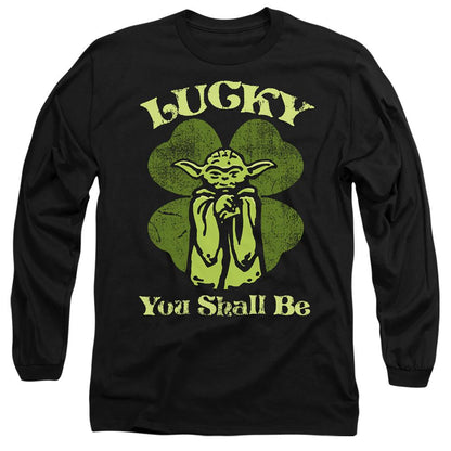 Black - Front - Star Wars Unisex Adult Lucky Yoda St Patricks Day T-Shirt