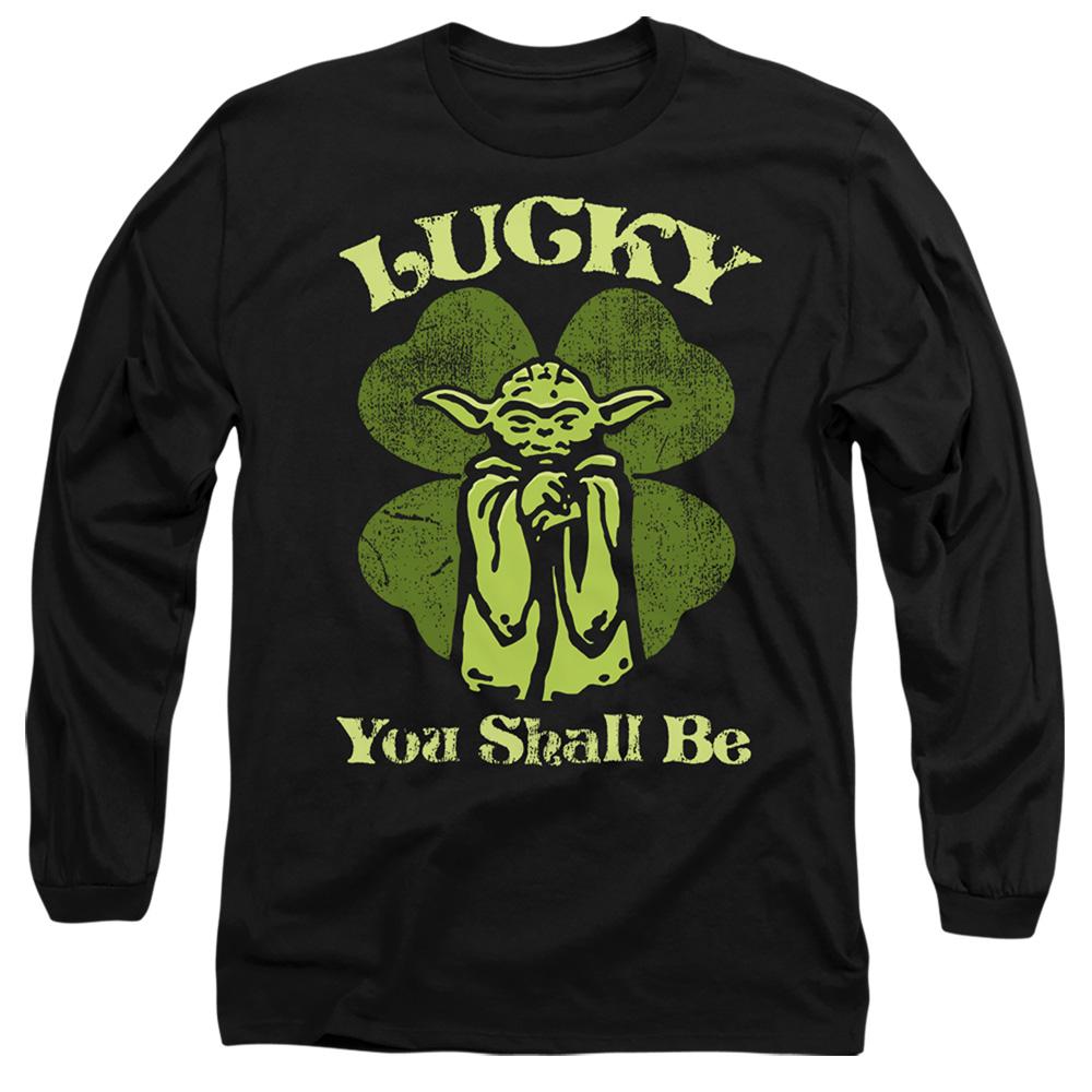 Black - Front - Star Wars Unisex Adult Lucky Yoda St Patricks Day T-Shirt