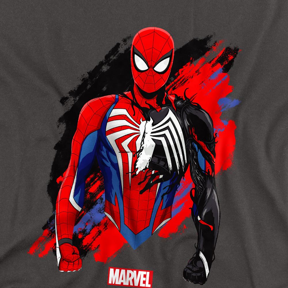 Charcoal - Side - Spider-Man Unisex Adult Symbiote T-Shirt