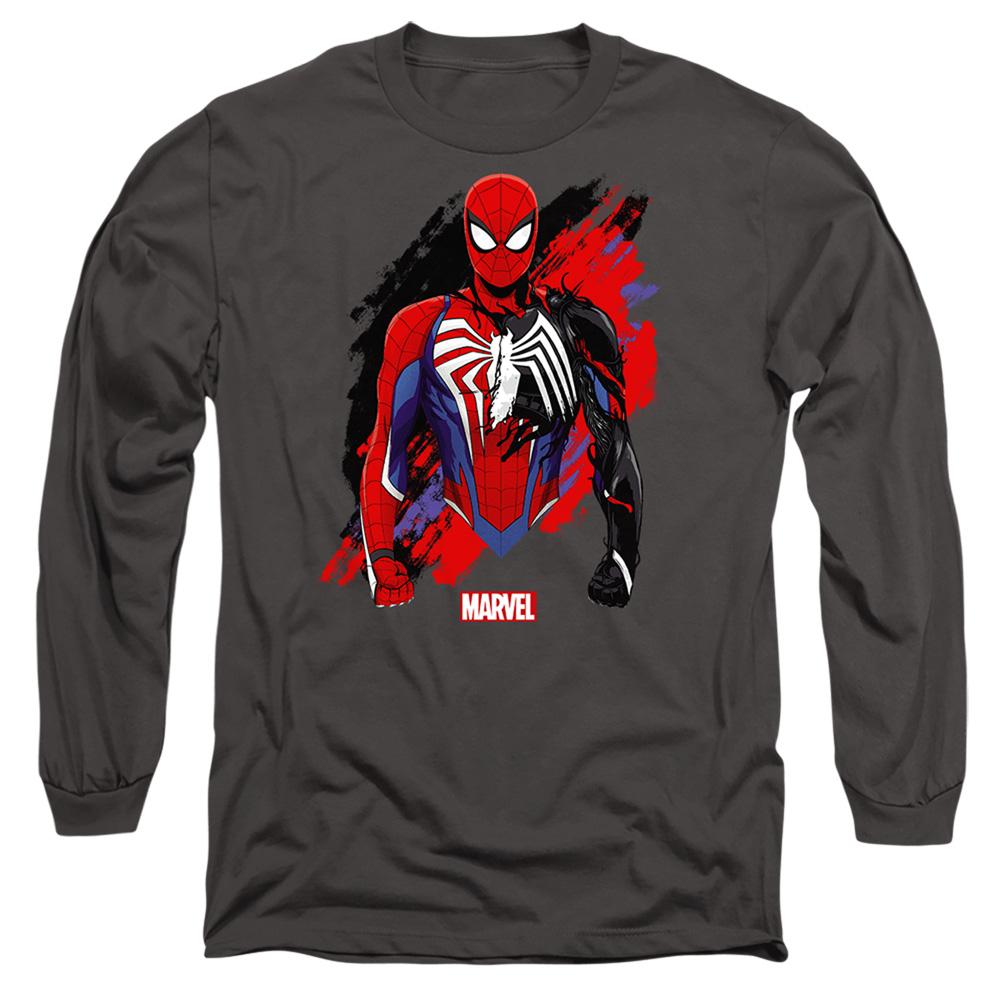 Charcoal - Front - Spider-Man Unisex Adult Symbiote T-Shirt