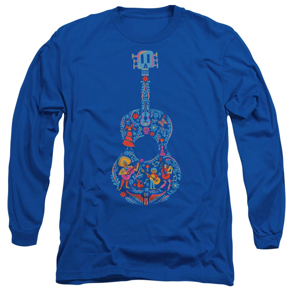 Royal Blue - Front - Coco Unisex Adult Ernesto Miguel Hector Colourful Guitar T-Shirt