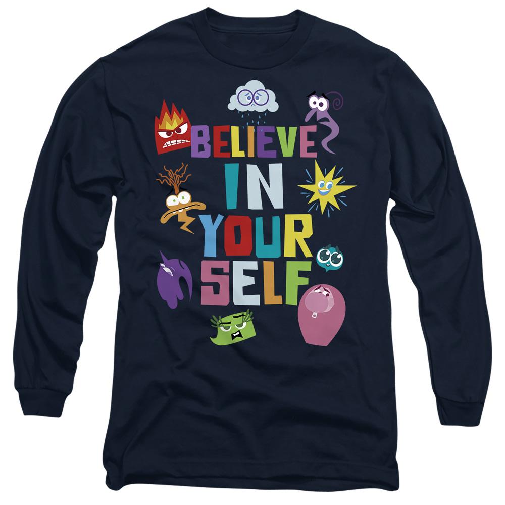 Navy - Front - Inside Out 2 Unisex Adult Believe In Yourself T-Shirt