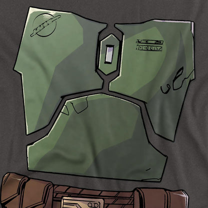 Charcoal - Side - Star Wars Unisex Adult Boba Fett Costume T-Shirt