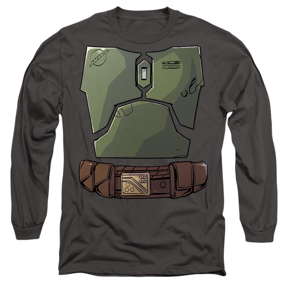 Charcoal - Front - Star Wars Unisex Adult Boba Fett Costume T-Shirt
