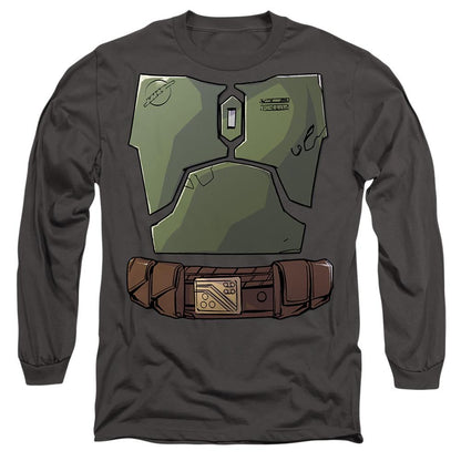 Charcoal - Front - Star Wars Unisex Adult Boba Fett Costume T-Shirt