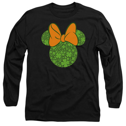 Black - Front - Disney Unisex Adult Shamrock Ears Minnie Mouse St Patricks Day T-Shirt