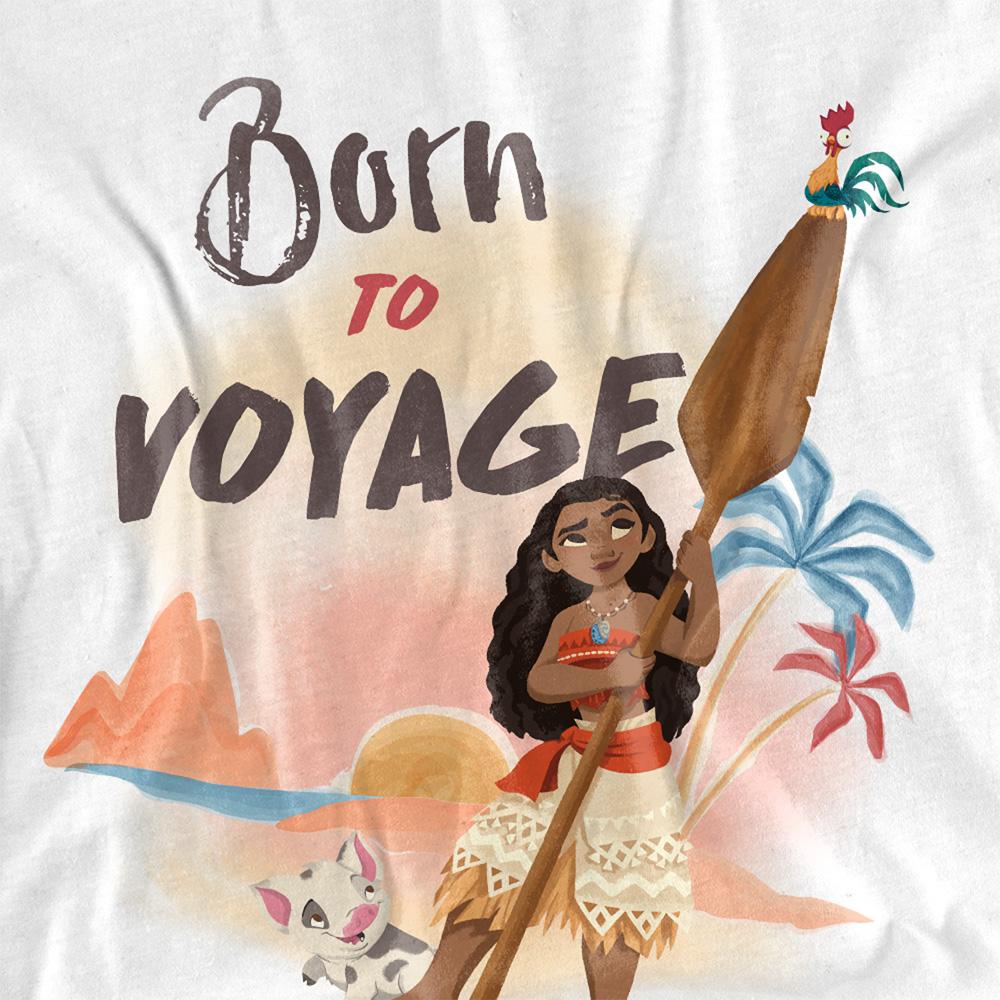 White - Side - Moana Unisex Adult Born To Voyage T-Shirt