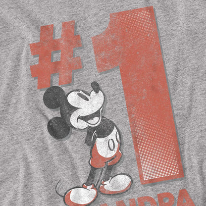 Sport Heather - Side - Disney Unisex Adult Number 1 Grandpa Mickey Mouse T-Shirt