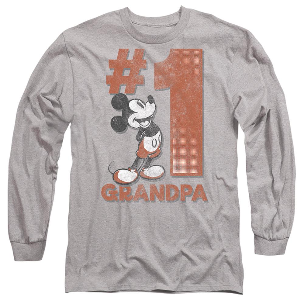 Sport Heather - Front - Disney Unisex Adult Number 1 Grandpa Mickey Mouse T-Shirt