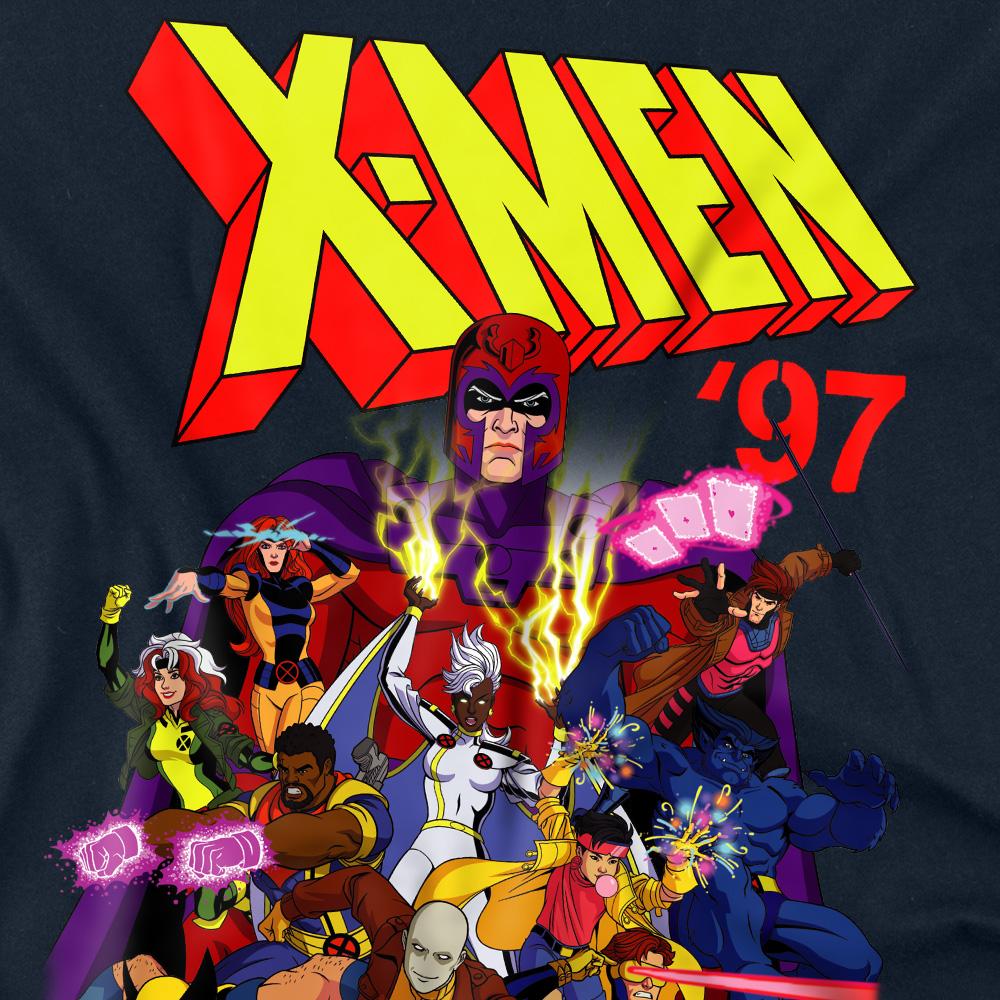 Navy - Side - Marvel Unisex Adult X-Men 97 Comic T-Shirt