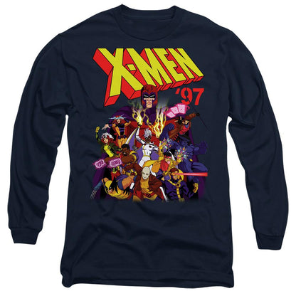 Navy - Front - Marvel Unisex Adult X-Men 97 Comic T-Shirt