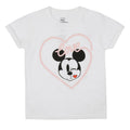 White - Front - Disney Girls Mickey Mouse Kiss T-Shirt