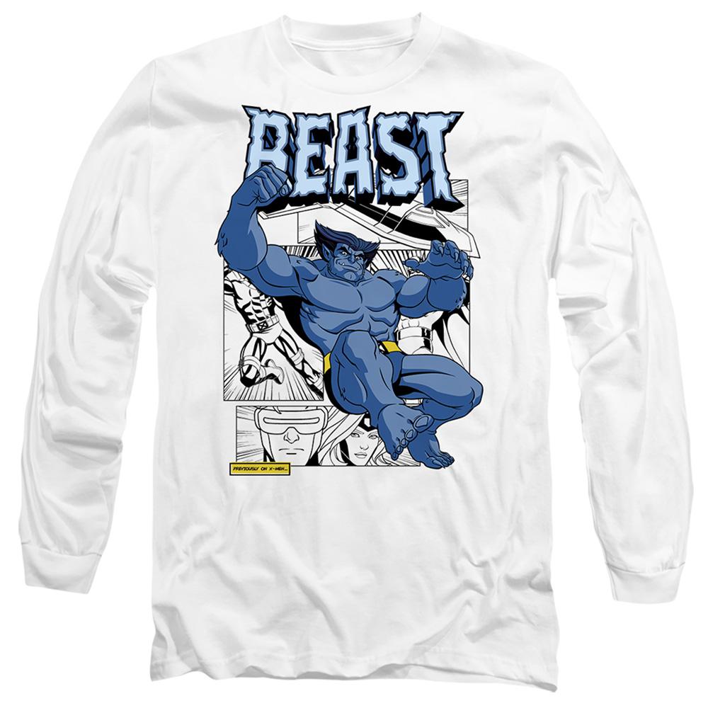 White - Front - Marvel Unisex Adult X-Men Beast Comic T-Shirt