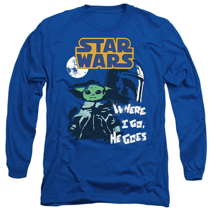 Royal Blue - Front - Star Wars Unisex Adult Swipe Grogu T-Shirt