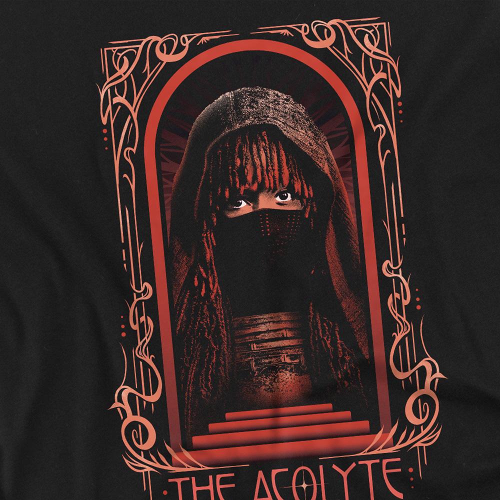 Black - Side - Star Wars: The Acolyte Unisex Adult Art Deco Masked T-Shirt