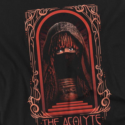 Black - Side - Star Wars: The Acolyte Unisex Adult Art Deco Masked T-Shirt