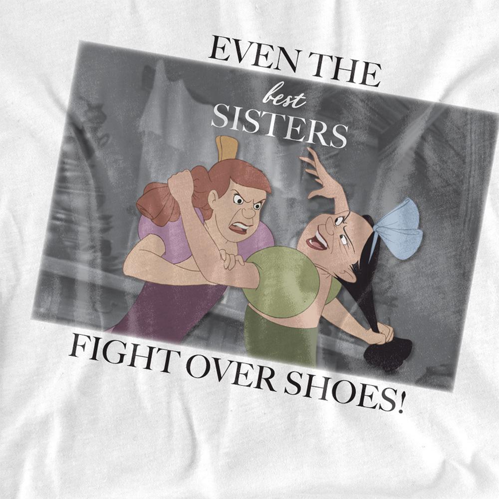 White - Side - Cinderella Unisex Adult Even The Best Sisters Anastasia Drizella T-Shirt