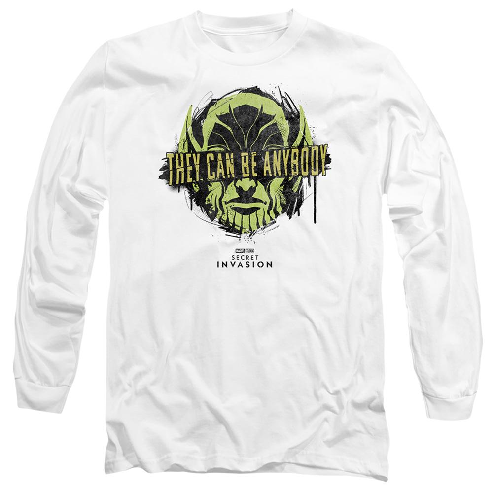 White - Front - Marvel Unisex Adult Secret Invasion Anybody T-Shirt