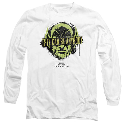 White - Front - Marvel Unisex Adult Secret Invasion Anybody T-Shirt