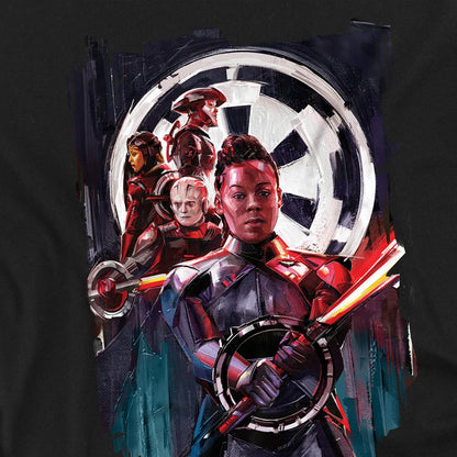 Black - Side - Star Wars Unisex Adult Inquisitors Obi Wan Kenobi Reva Painted T-Shirt
