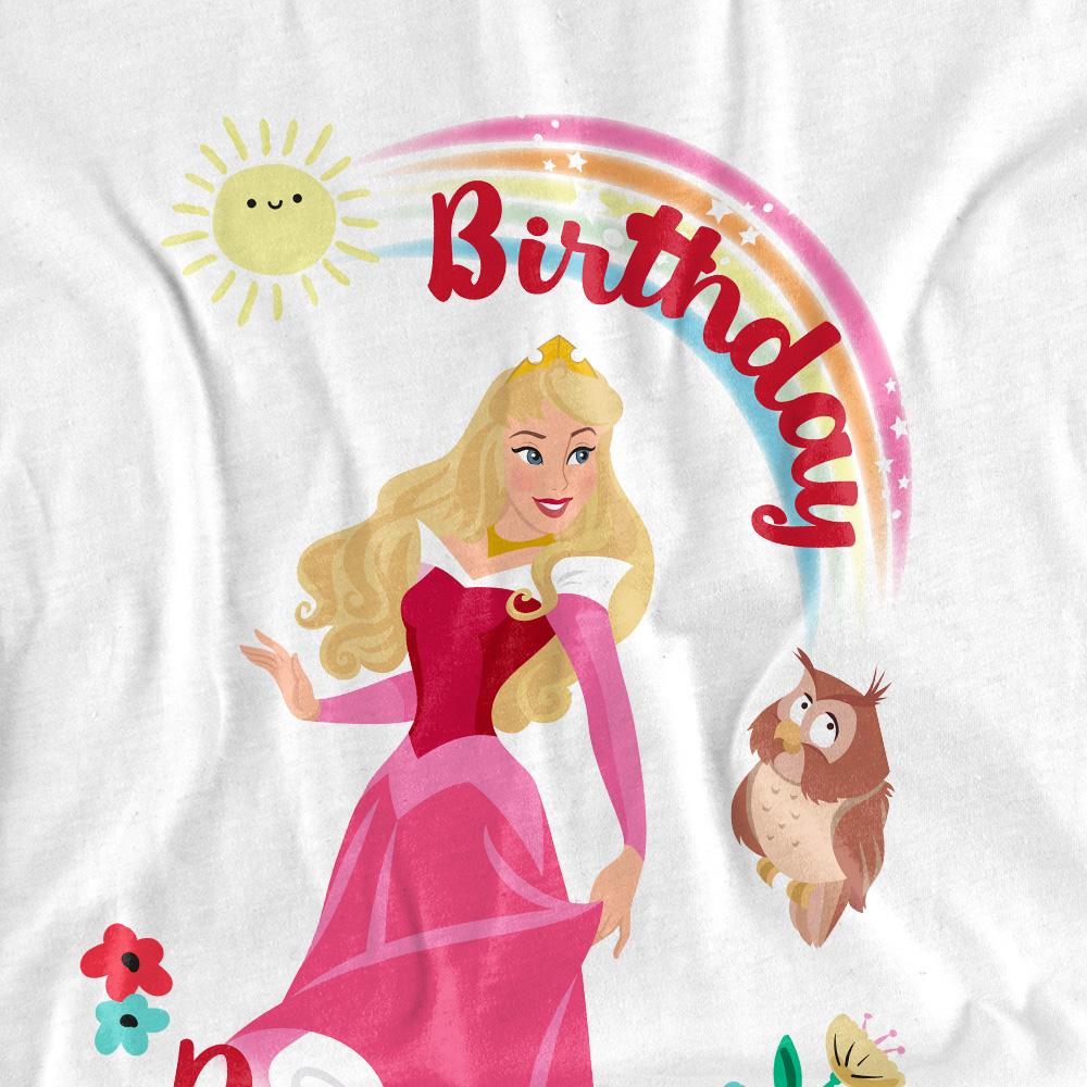 White - Side - Sleeping Beauty Unisex Adult Birthday Princess Aurora T-Shirt