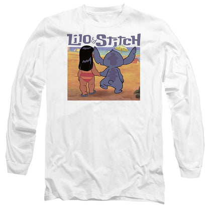 White - Front - Lilo & Stitch Unisex Adult Into The Sunset T-Shirt