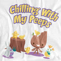 White - Side - Guardians Of The Galaxy Unisex Adult Chilling With My Peeps Groot T-Shirt