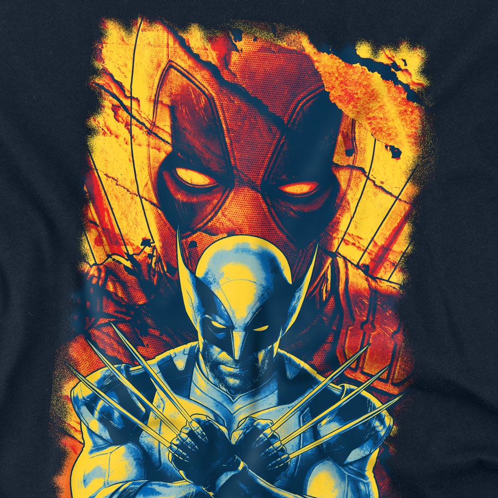 Navy - Side - Deadpool & Wolverine Unisex Adult Best Bubs T-Shirt