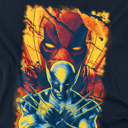 Navy - Side - Deadpool & Wolverine Unisex Adult Best Bubs T-Shirt