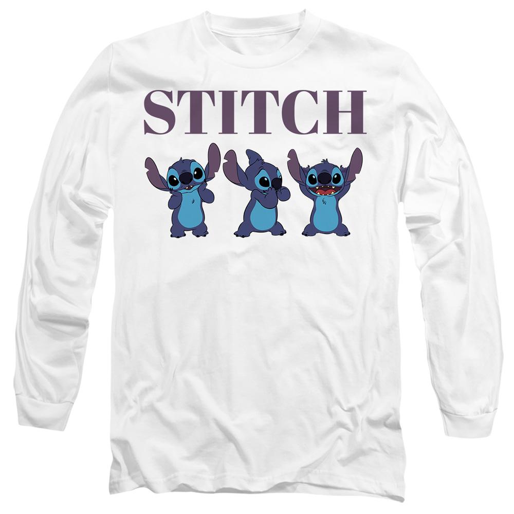 White - Front - Lilo & Stitch Unisex Adult Stitch Triple T-Shirt