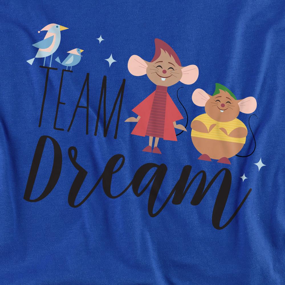 Royal Blue - Side - Cinderella Unisex Adult Team Dream Jaq And Gus T-Shirt