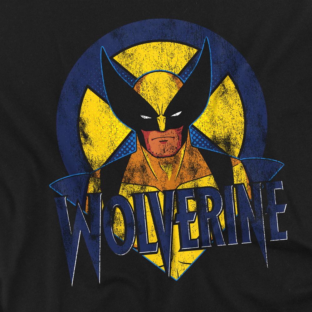 Black - Side - Marvel Unisex Adult X-Men Wolverine Retro T-Shirt