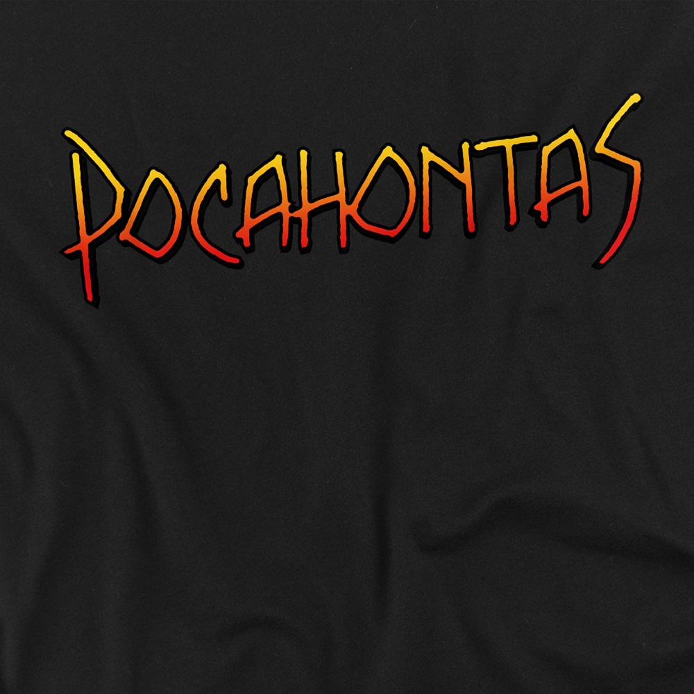Black - Side - Pocahontas Unisex Adult Logo T-Shirt