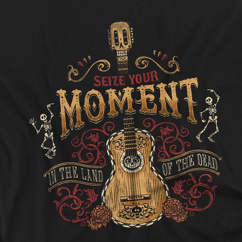 Black - Side - Coco Unisex Adult Seize Your Moment In The Land Of The Dead T-Shirt