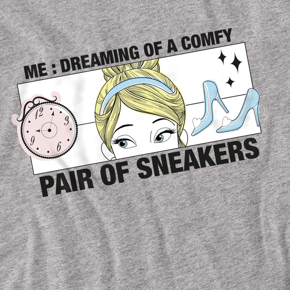 Sport Heather - Side - Cinderella Unisex Adult Dreaming Of Comfy Sneakers T-Shirt