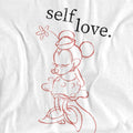 White - Side - Disney Unisex Adult Self Love Minnie Mouse Valentine`s Day T-Shirt