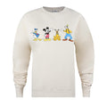 Stone - Front - Disney Womens-Ladies Mickey & Friends Lineup Sweatshirt