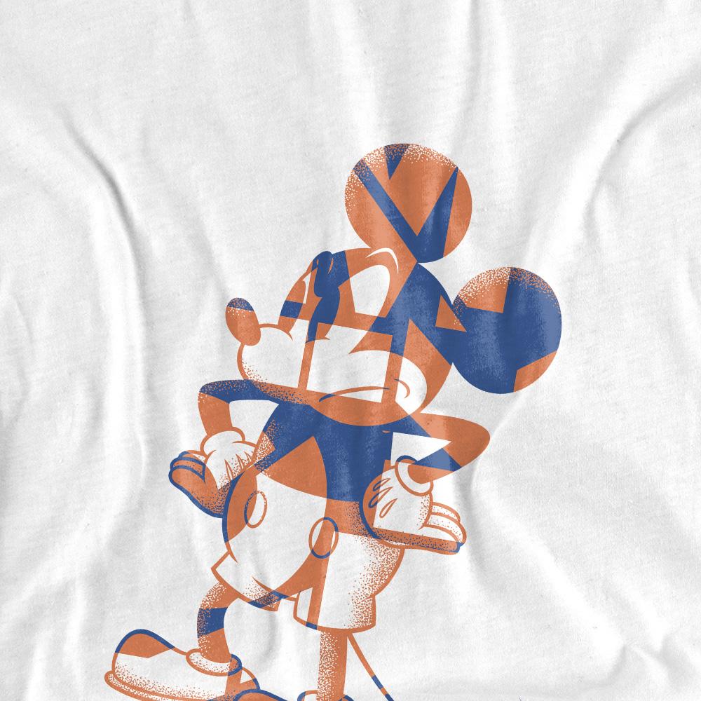 White - Side - Disney Unisex Adult Mickey Mouse Colour Fill T-Shirt