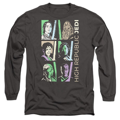 Charcoal - Front - Star Wars: The Acolyte Unisex Adult High Republic Jedi Pastel T-Shirt