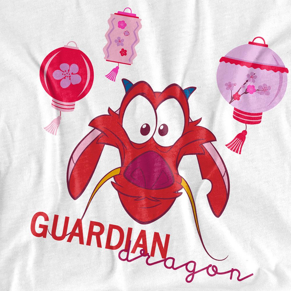 White - Side - Mulan Unisex Adult Guardian Dragon Mushu T-Shirt