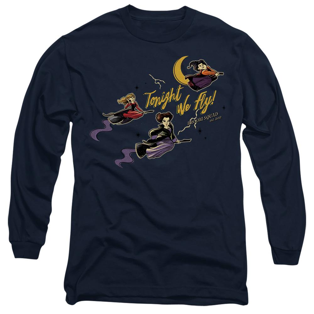 Navy - Front - Hocus Pocus Unisex Adult Tonight We Fly Sanderson Sisters T-Shirt