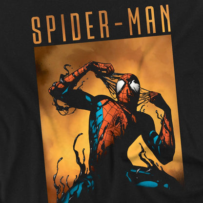 Black - Side - Spider-Man Unisex Adult Creeping Venom T-Shirt