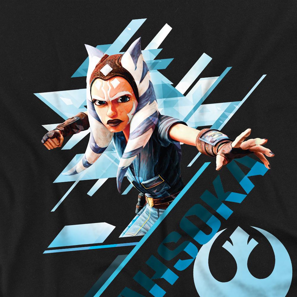 Black - Side - Ahsoka Unisex Adult Stance T-Shirt