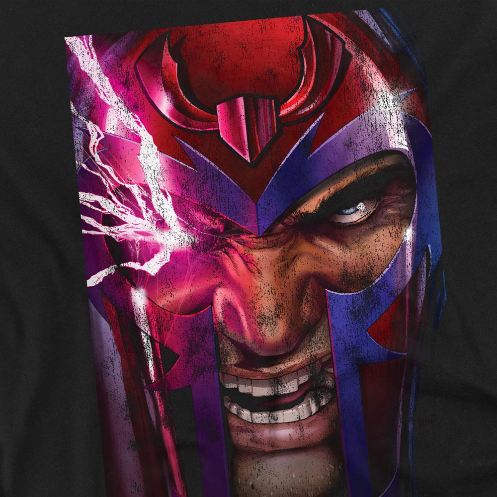 Black - Side - Marvel Unisex Adult X-Men Magneto Comic Cover T-Shirt