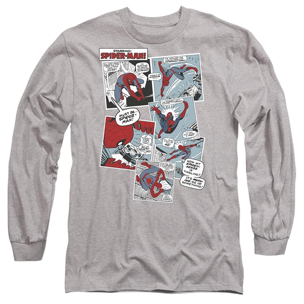 Sport Heather - Front - Spider-Man Unisex Adult Panel Collage T-Shirt